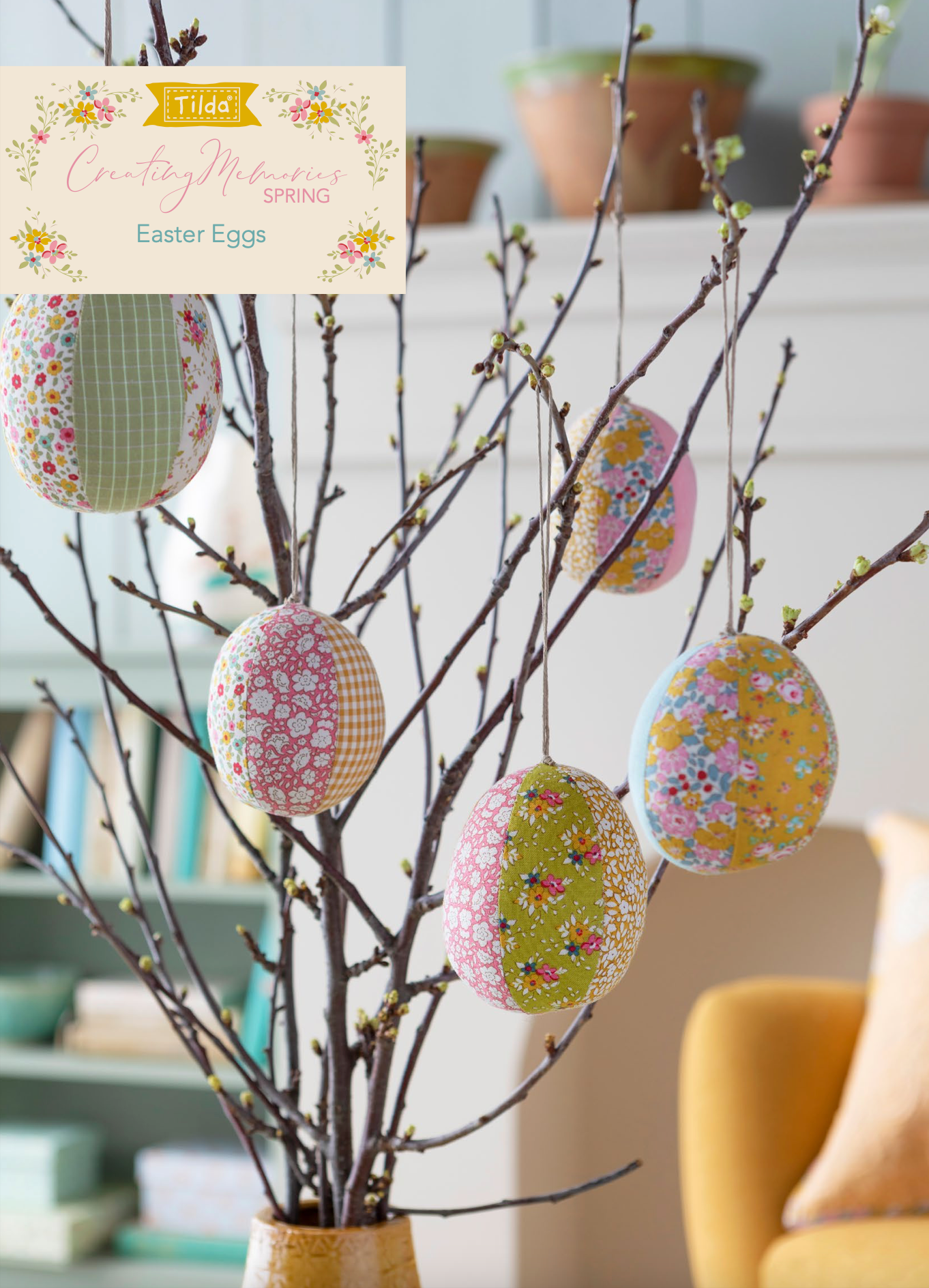 Easter Egg Decor from Creating Memories Spring Collection, a Tilda FREE World Pattern