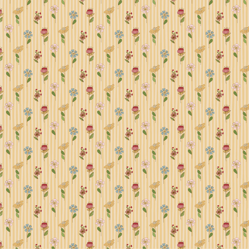 Enchante' Fabric by Jina Barney for Poppie Cotton | Amour Creme EC271307 | Sold by the 1/2 Yard | PREORDER!