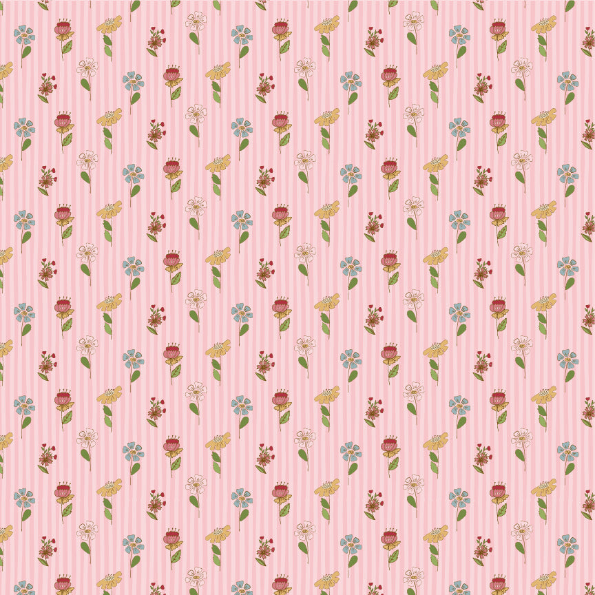Enchante' Fabric by Jina Barney for Poppie Cotton | Amour Rose EC271309 | Sold by the 1/2 Yard | PREORDER!