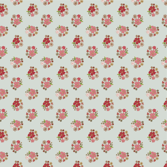 Enchante' Fabric by Jina Barney for Poppie Cotton | Oui Oui Bleu EC271305 | Sold by the 1/2 Yard | PREORDER!