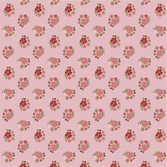 Enchante' Fabric by Jina Barney for Poppie Cotton | Oui Oui Pink EC271306 | Sold by the 1/2 Yard | PREORDER!