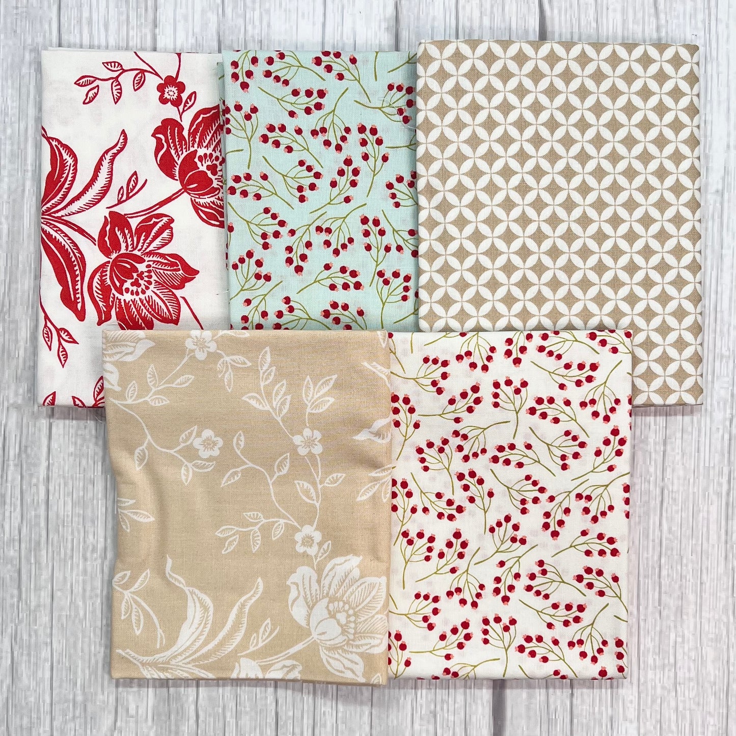 Fat Quarter Packs, FAT AND GROOVY, 5 Pieces