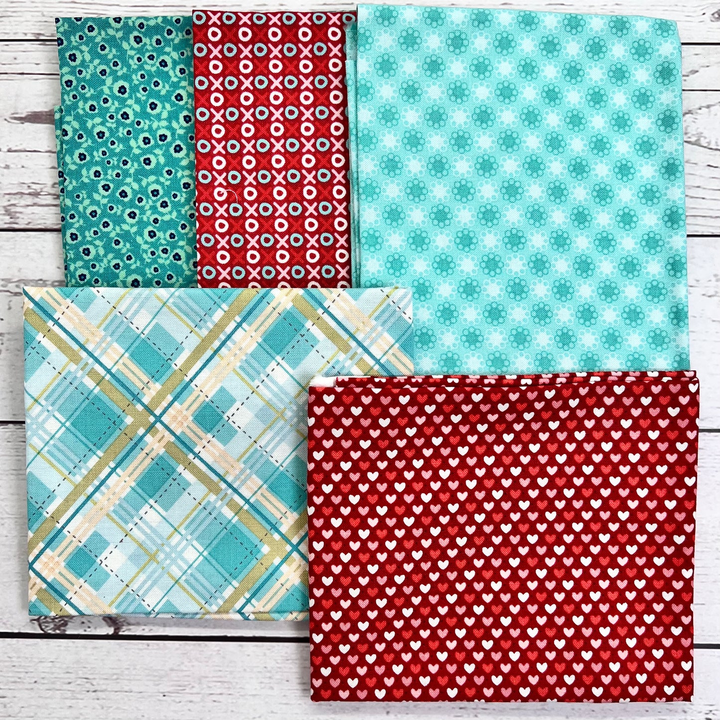 Fat Quarter Packs, FAT AND GROOVY, 5 Pieces