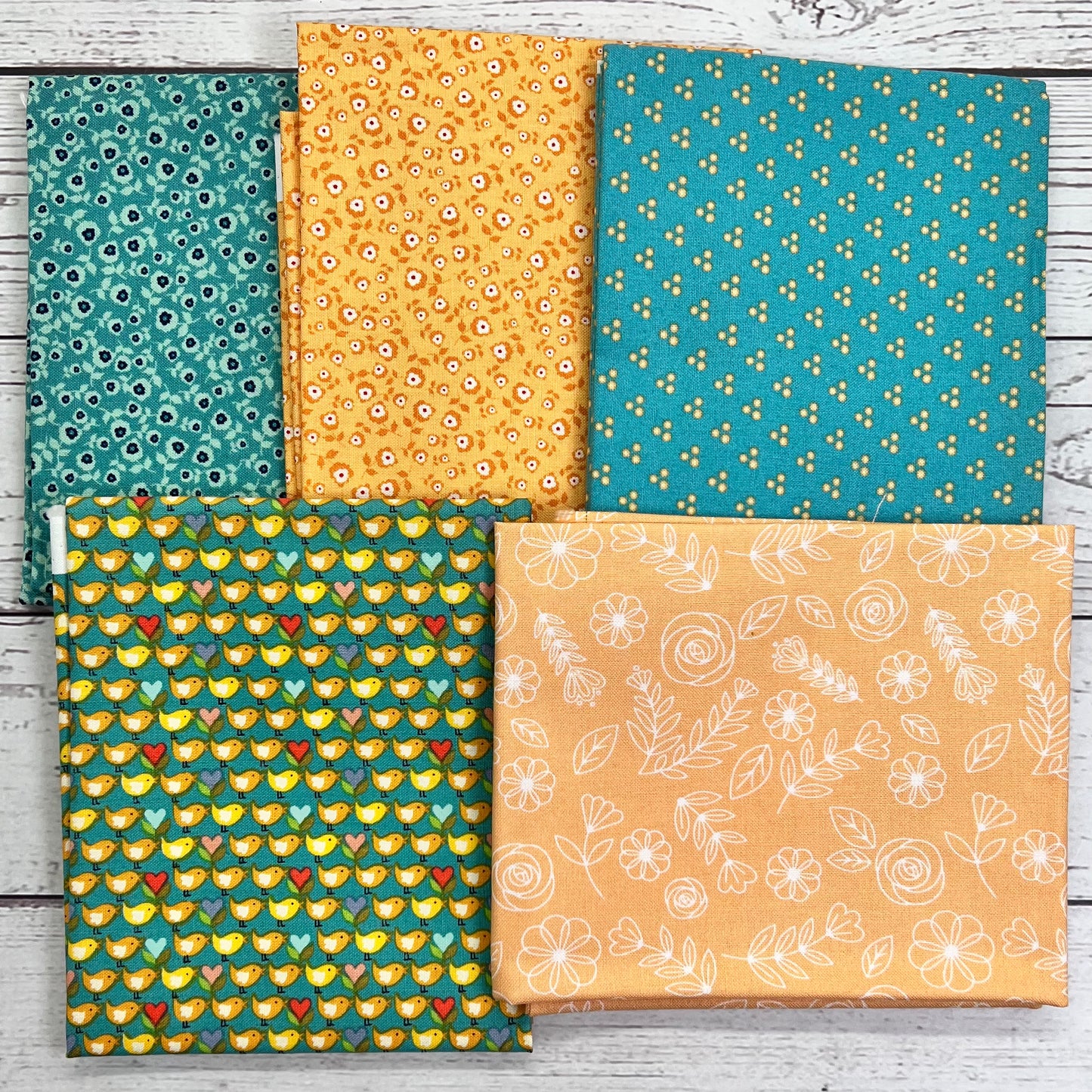 Fat Quarter Packs, FAT AND GROOVY, 5 Pieces