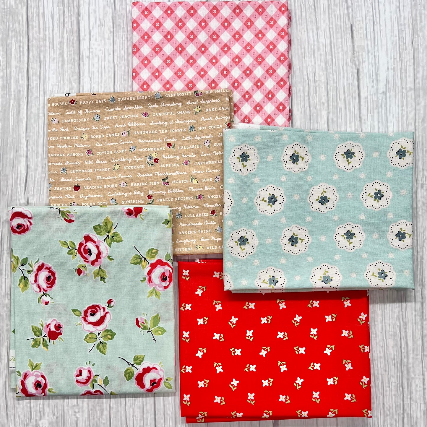 Fat Quarter Packs, FAT AND GROOVY, 5 Pieces