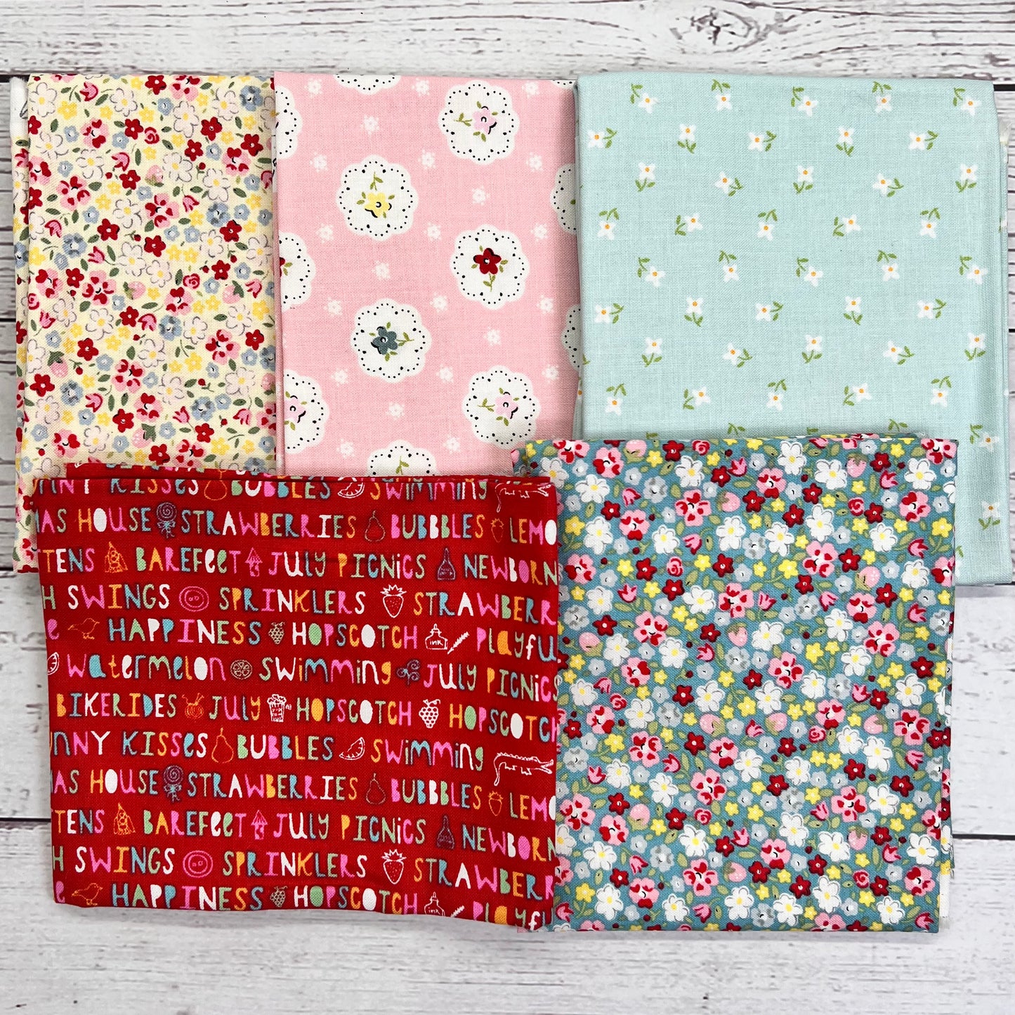 Fat Quarter Packs, FAT AND GROOVY, 5 Pieces