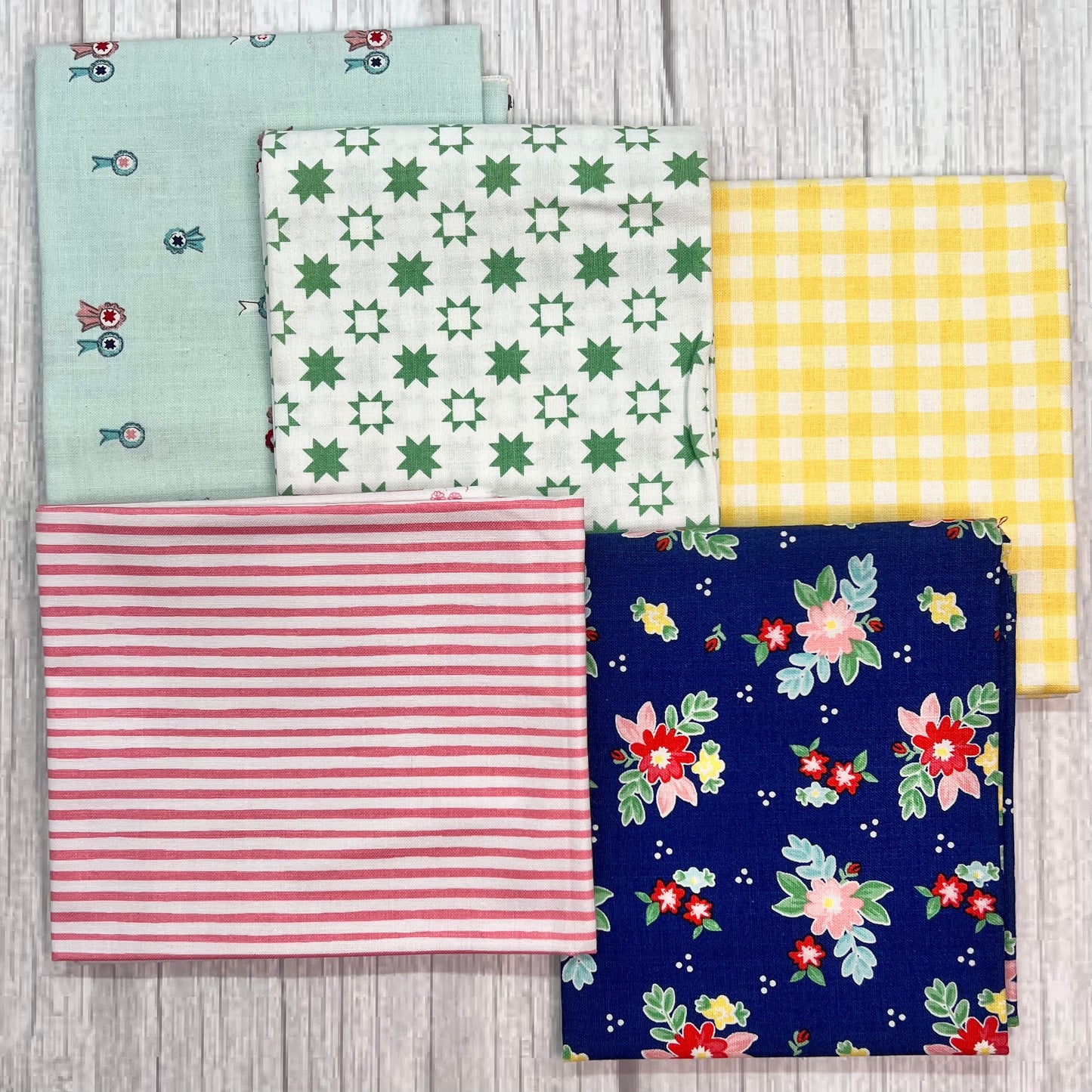 Fat Quarter Packs, FAT AND GROOVY, 5 Pieces