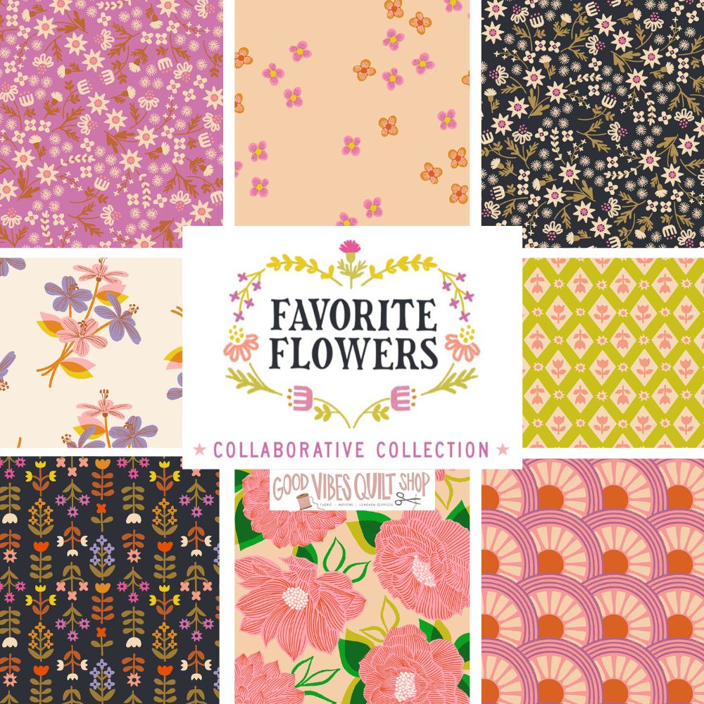 Favorite Flowers FQ 26 skus, designed by Ruby Star Society, RS5143FQ - Good Vibes Quilt Shop