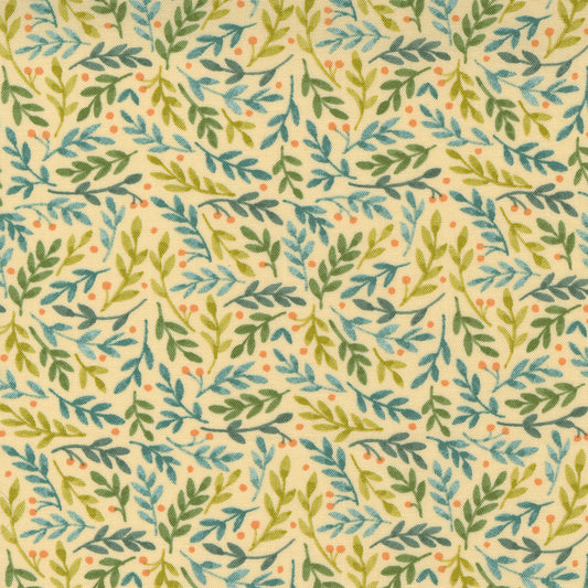 Effies Woods Ferns Small Floral Goldenrod, 56015 12, sold by the 1/2 yard
