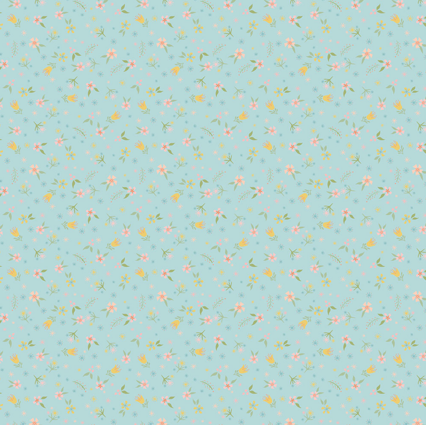 Finding Wonder Fabric, Blossom,  Blue, FW24203, sold by the 1/2 yard, *PREORDER