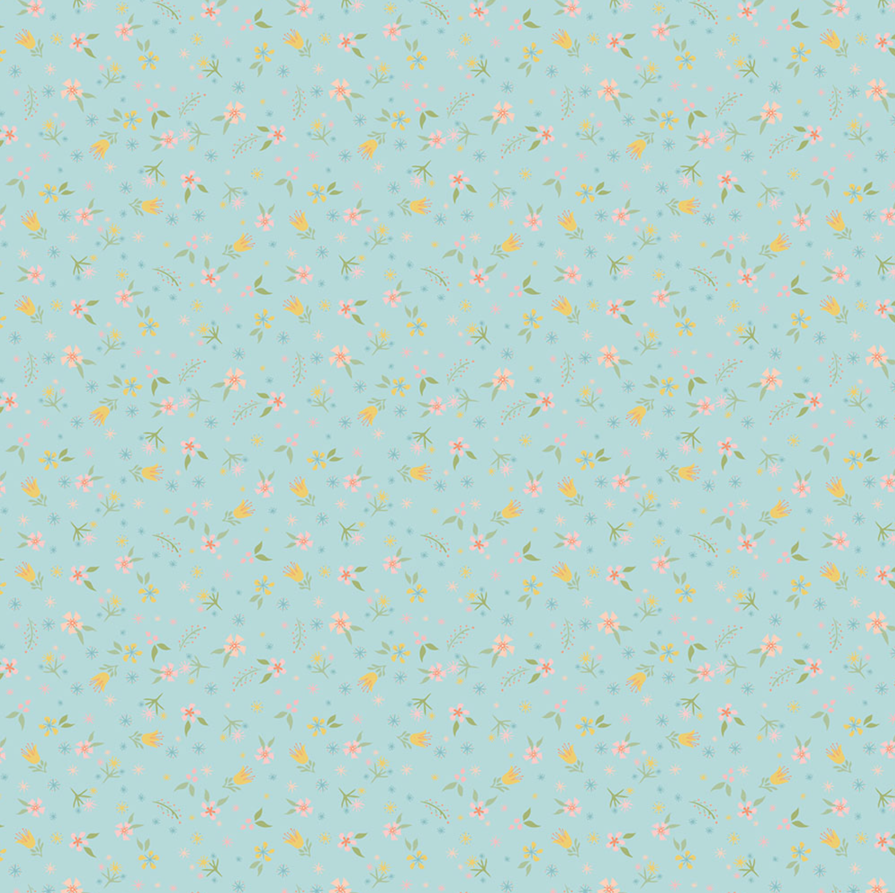 Finding Wonder Fabric, Blossom,  Blue, FW24203, sold by the 1/2 yard - Good Vibes Quilt Shop