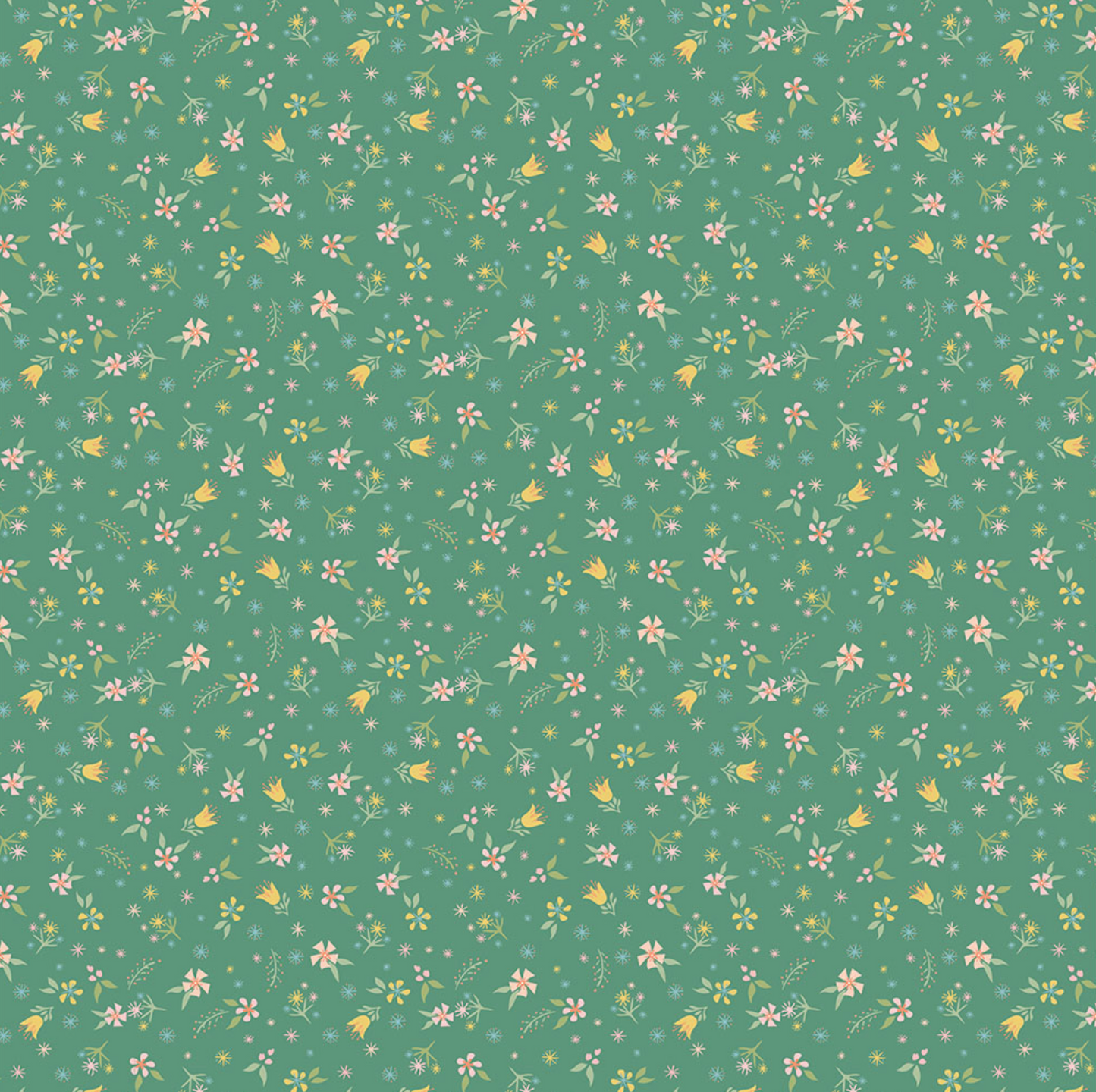Finding Wonder Fabric, Blossom, Green, FW24204, sold by the 1/2 yard, *PREORDER