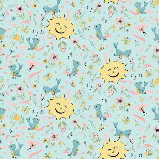 Finding Wonder Fabric, Sunshine Blue, FW24200, sold by the 1/2 yard