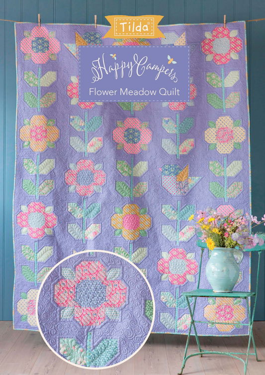 Flower Meadow Quilt, from Happy Camper Collection, a Tilda FREE World Pattern