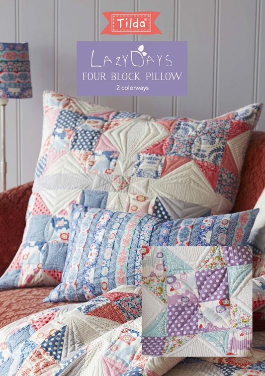 Four Block Pillow, from Lazy Days Collection, a Tilda FREE World Pattern