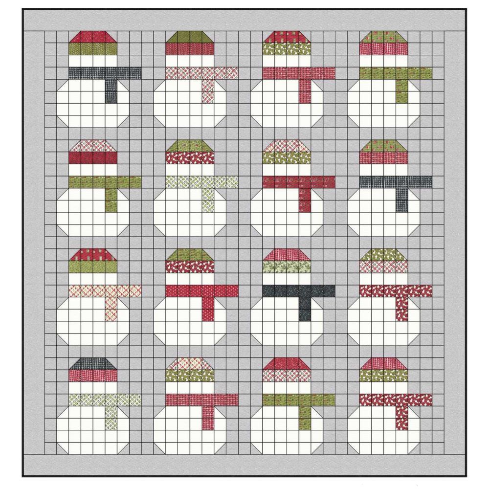 Friends are Flakes, a Tensisters Easy Piecing Grid FREE Pattern