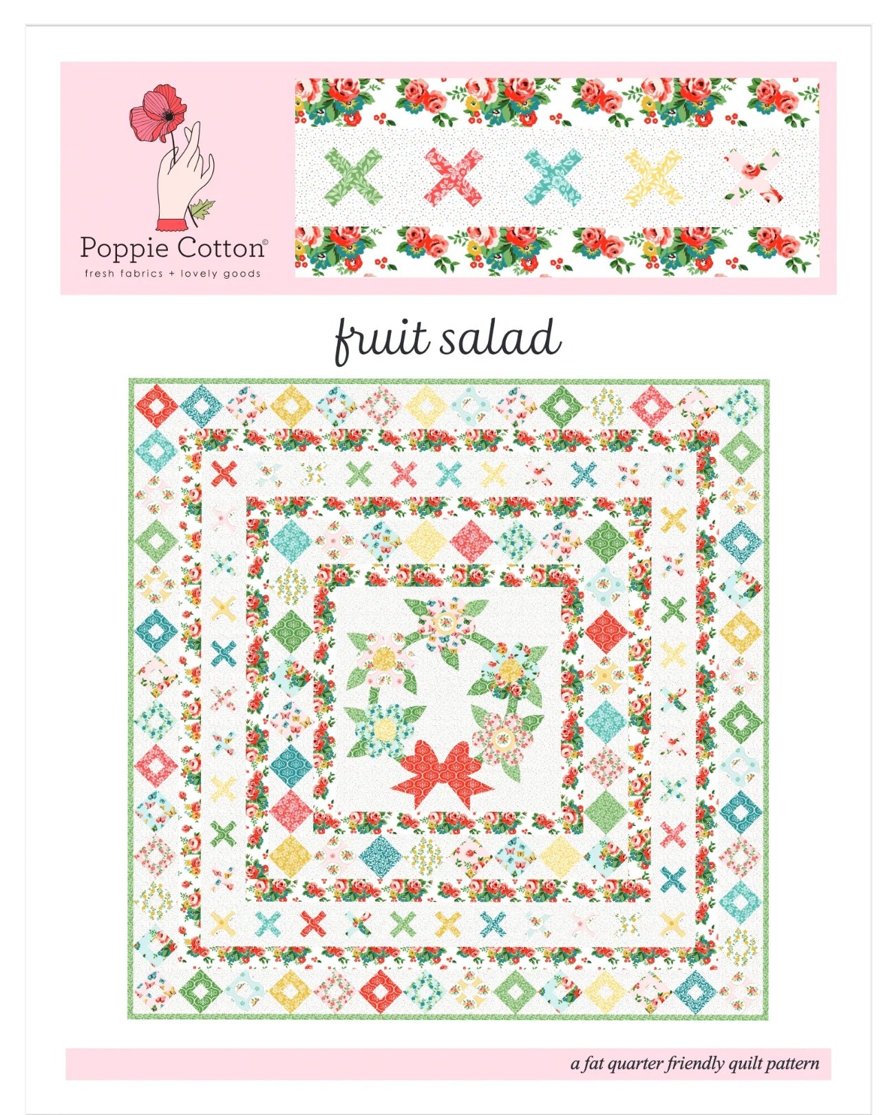 Fruit Salad KIT for Matilda Fabric by Poppie Cotton, KIT for Quilt Top, PREORDER - Good Vibes Quilt Shop