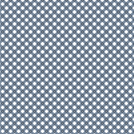 Gingham Picnic Blue Liberty GP21212, sold by the 1/2 yard