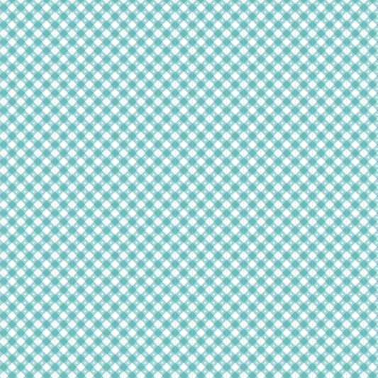 Gingham Picnic Aqua Seaside GP21216, sold by the 1/2 yard - Good Vibes Quilt Shop