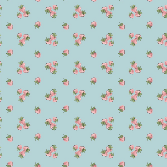 Garden Party, Strawberry Fields Sky, GP23305, sold by the 1/2 yard