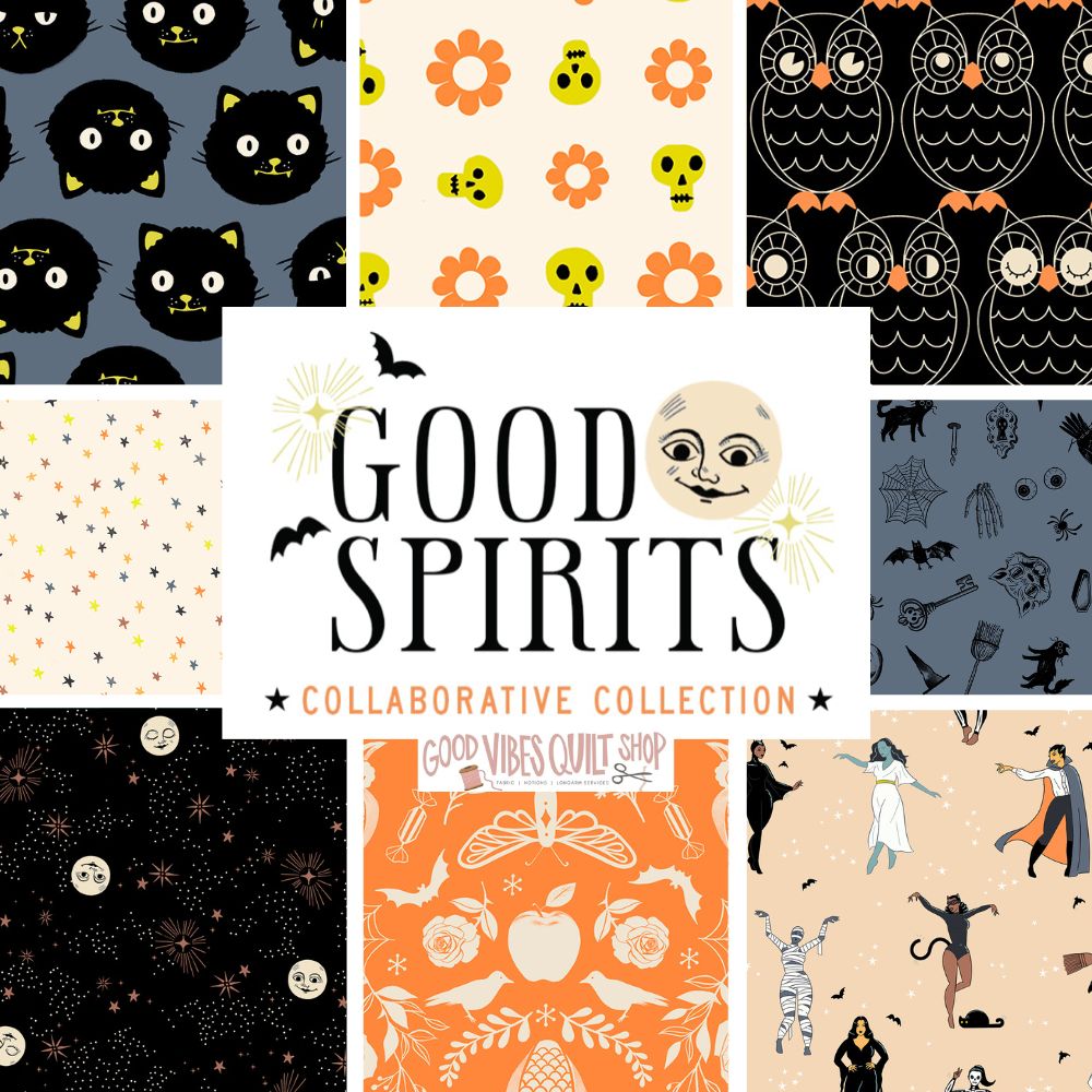 Good Spirits Fat Quarter Bundle, by Ruby Star Society (Glow in the Dark) 25 skus, RS5135QR, PREORDER - Good Vibes Quilt Shop