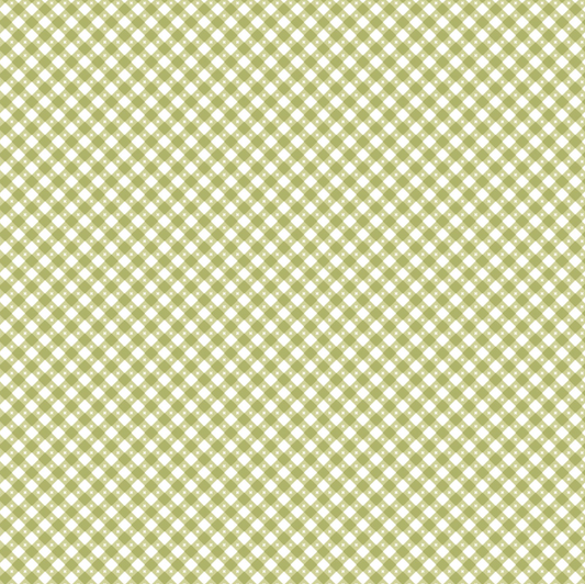 Gingham Picnic Green Grass GP21214, sold by the 1/2 yard