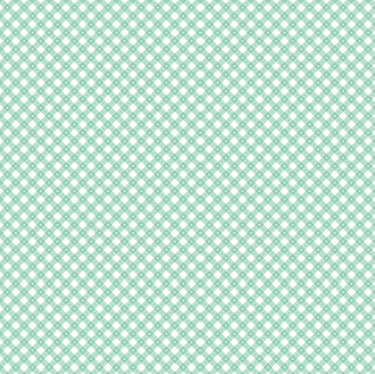 Gingham Picnic Mint Cool Pool GP21217, sold by the 1/2 yard - Good Vibes Quilt Shop