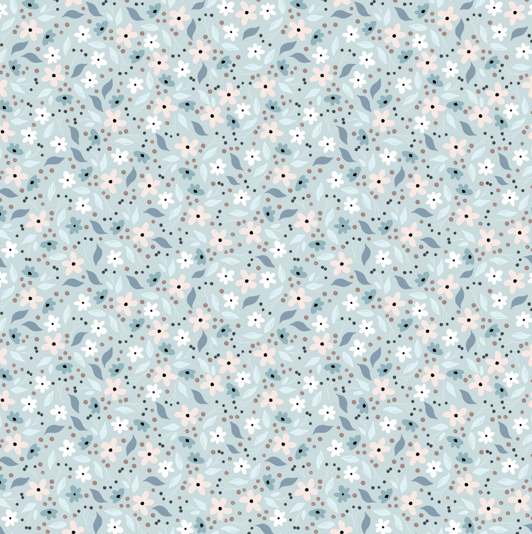 House and Home, HH22158 Cicely Blue, sold by the 1/2 yard - Good Vibes Quilt Shop