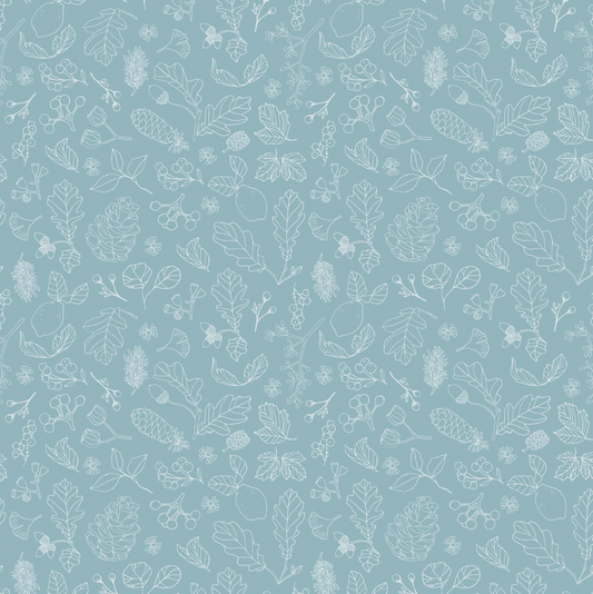 House and Home, HH22162 Forest Blue, sold by the 1/2 yard