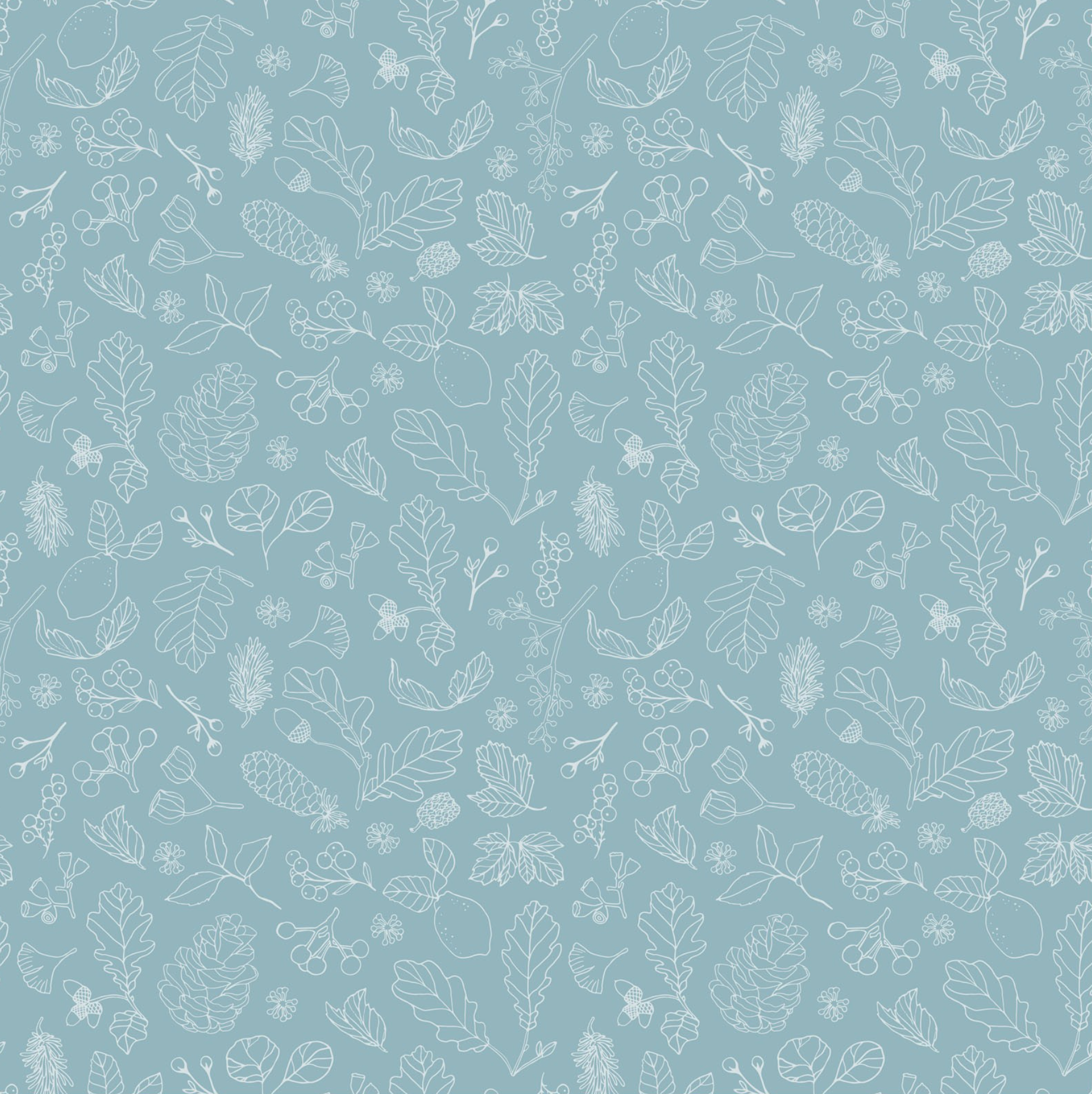 House and Home, HH22162 Forest Blue, sold by the 1/2 yard - Good Vibes Quilt Shop