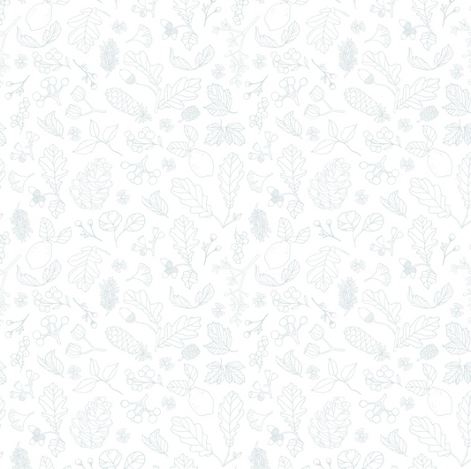House and Home, HH22165 Forest White, sold by the 1/2 yard