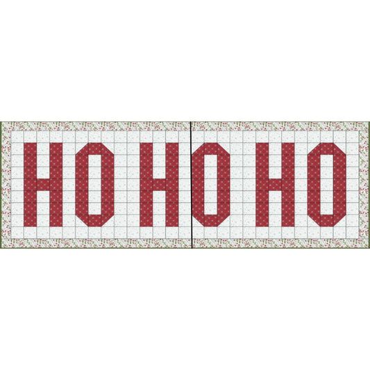 HO! HO! HO! Table Runner, a Tensisters Easy Piecing Grid FREE Pattern