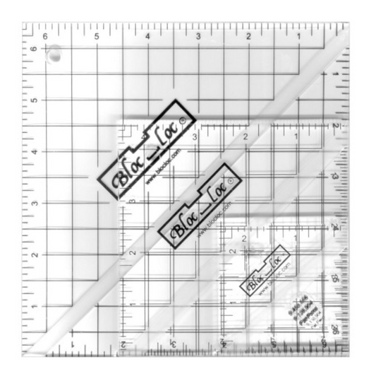 Half-Square Triangle Ruler Set #2, 2-1/2", 4-1/2", 6-1/2" - Good Vibes Quilt Shop