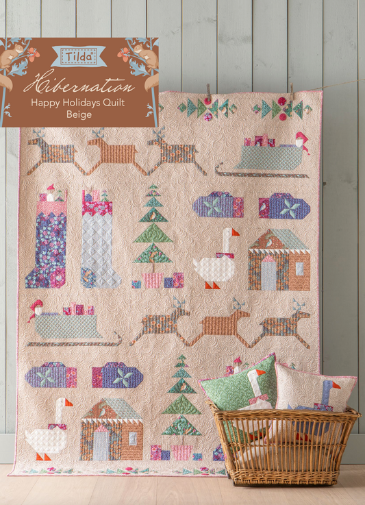 Happy Holidays Quilt, from Hibernation Collection, a Tilda FREE World Pattern