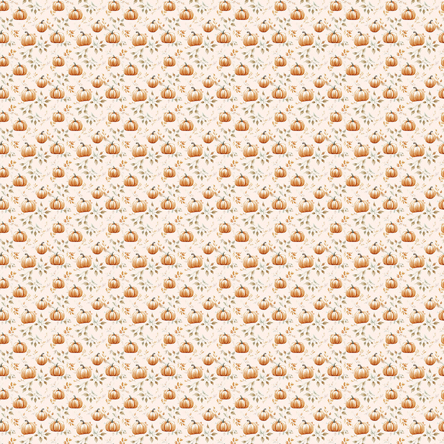 Harvest on the Prairie, Pumpkins, C18289-Cream, Sold by the 1/2 Yard, PREORDER - Good Vibes Quilt Shop