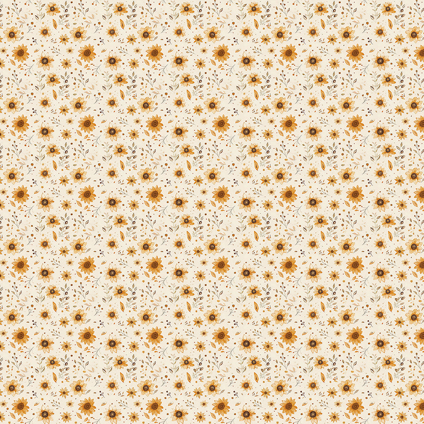 Harvest on the Prairie, Sun Floral C18284-Cream, Sold by the 1/2 Yard, PREORDER - Good Vibes Quilt Shop