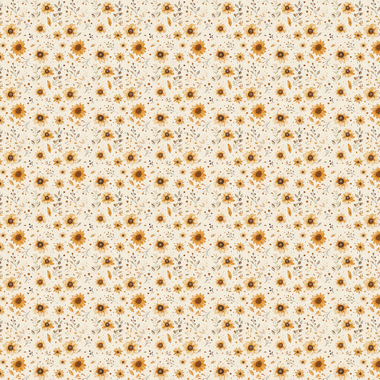 Harvest on the Prairie, Sun Floral C18284-Cream, Sold by the 1/2 Yard, PREORDER - Good Vibes Quilt Shop