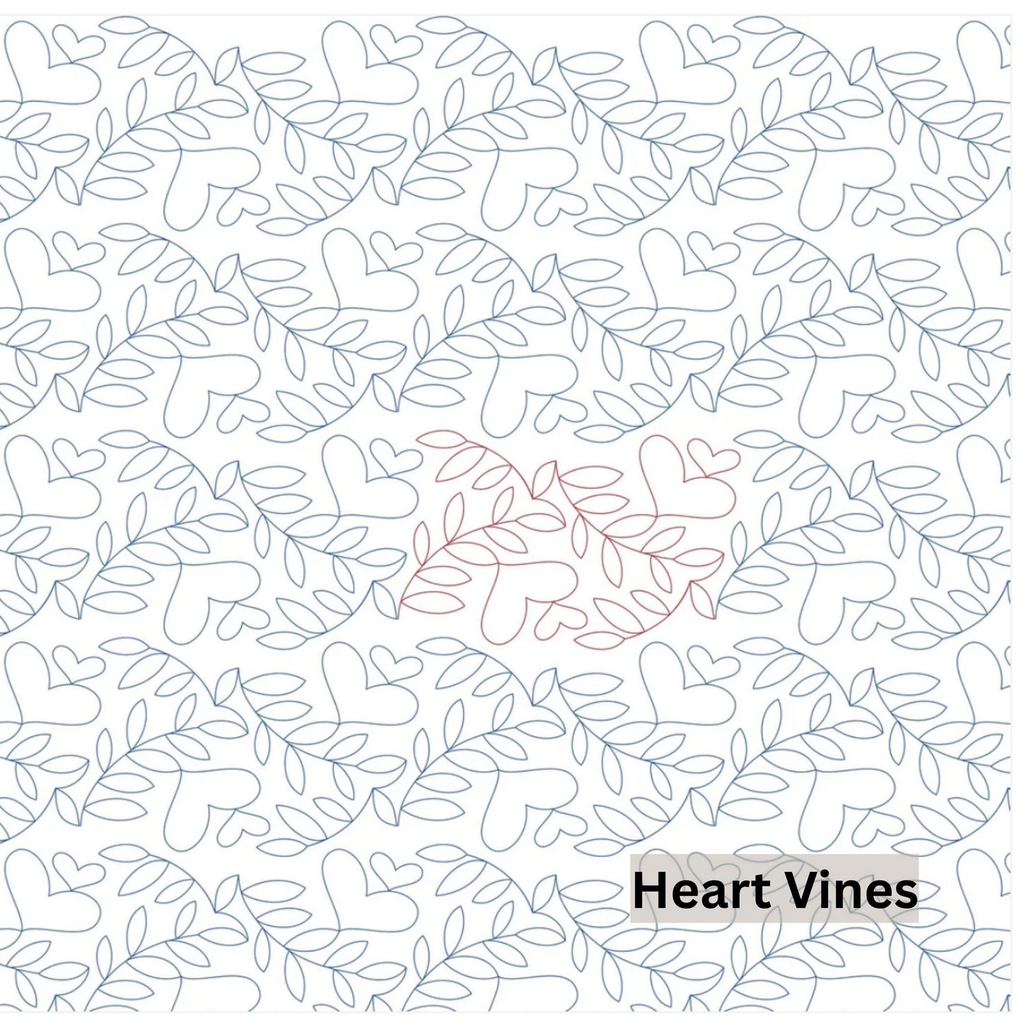 Heart Patterns Pantograph Patterns for Edge to Edge for Longarm Quilting - Good Vibes Quilt Shop