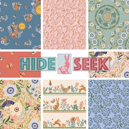Hide & Seek Fabric by Poppie Cotton, 2.5 Strips, with 21 Prints, 42 pieces - Good Vibes Quilt Shop