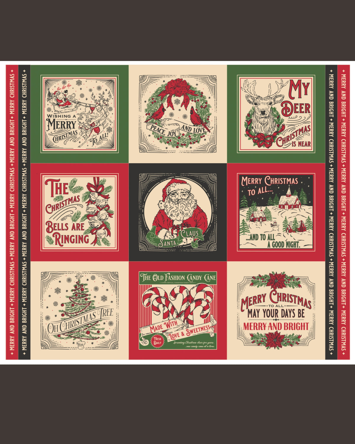 Holiday Cheer Christmas Fabric Panel by Stacy Iest Hsu for Moda | 20978-11