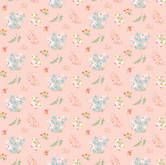 Hollyhock Lane, HL23802, Bloom Pink, sold by the 1/2 yard - Good Vibes Quilt Shop