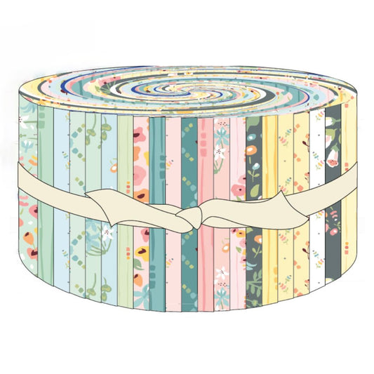 Hollyhock Lane, 2 1/2" Strips/Jellyroll, 21 Prints with 42 Pieces