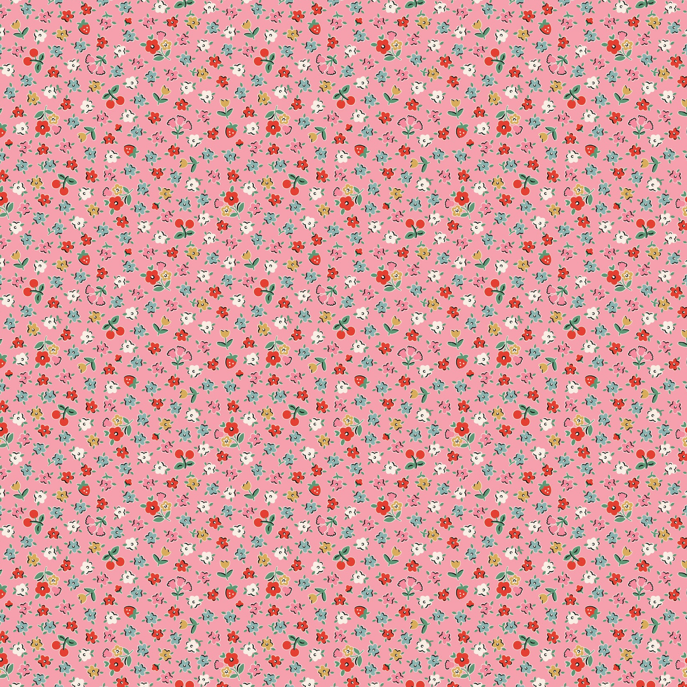 Home Sweet Home Bitty Blossoms Pink VR24468, Sold by 1/2 yard, *PREORDER