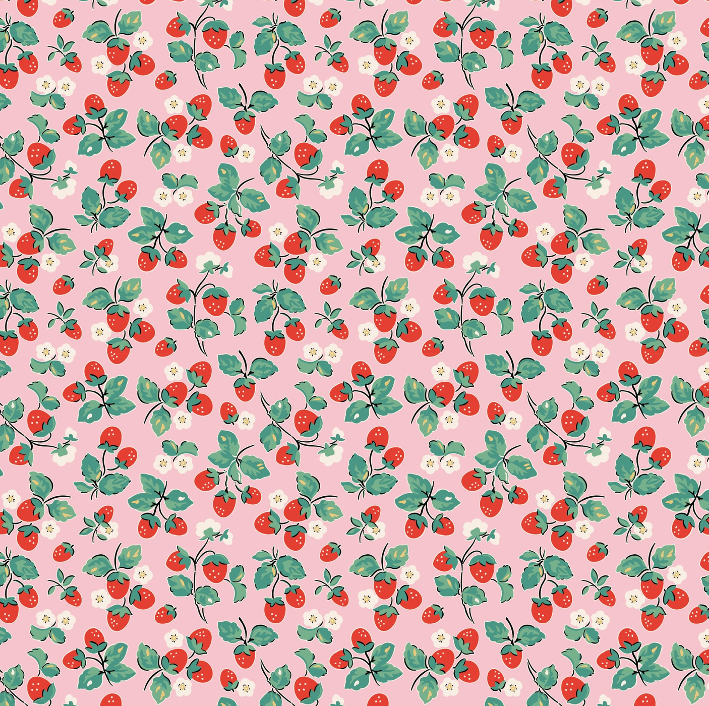 Home Sweet Home Strawberry Cake Pink VR24453, Sold by 1/2 yard, *PREORDER