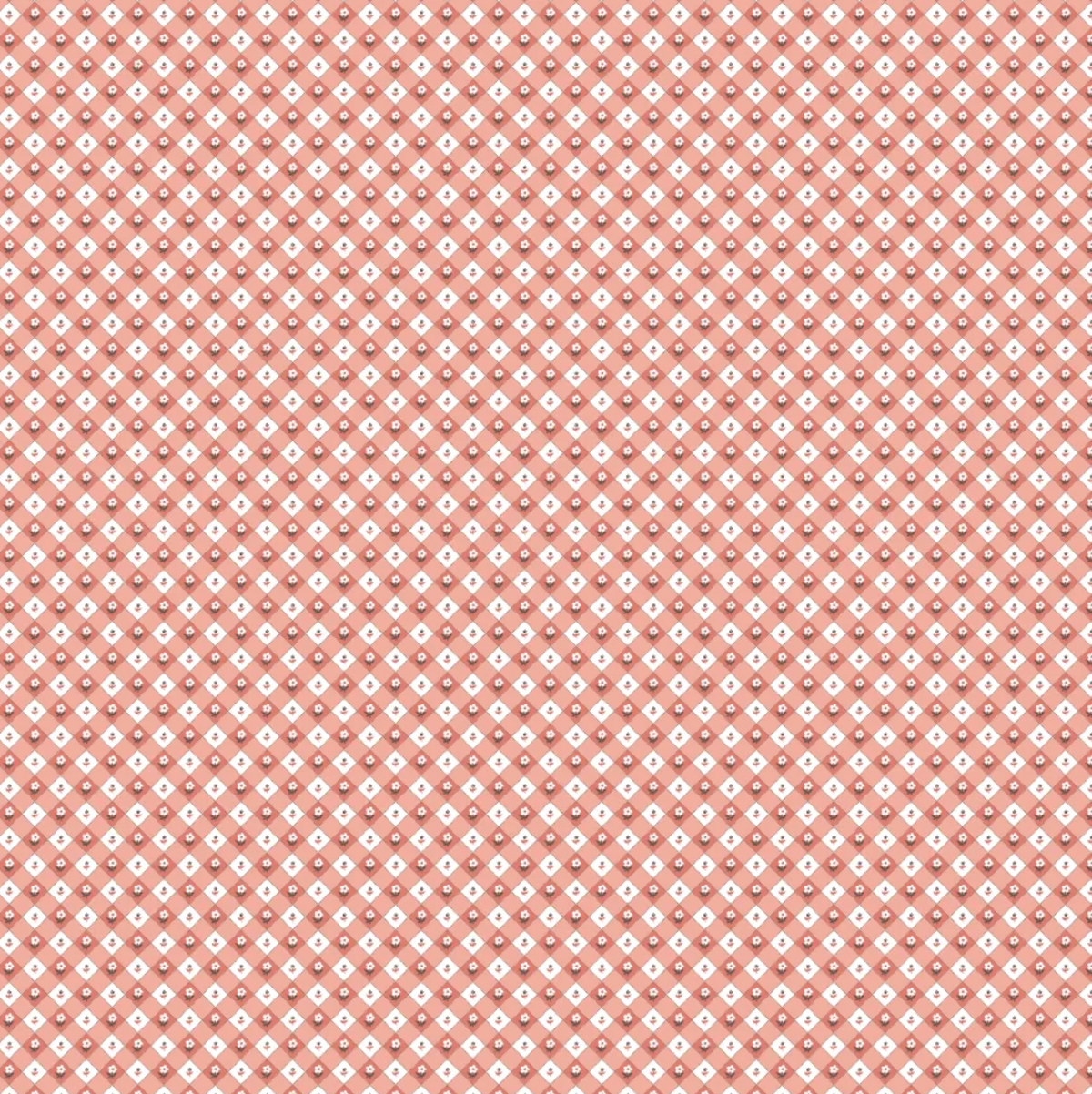 Checkered Apron Red Quilting Cotton Fabric – Homegrown Preserves by Poppie Cotton (1/2 Yard) | SKU HG26808