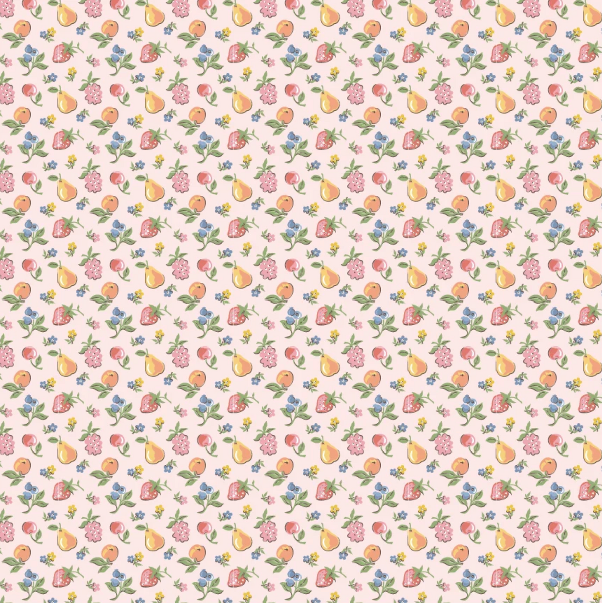 U-Pick Fruit Pink Quilting Cotton Fabric – Homegrown Preserves by Poppie Cotton (1/2 Yard) | SKU HG26815