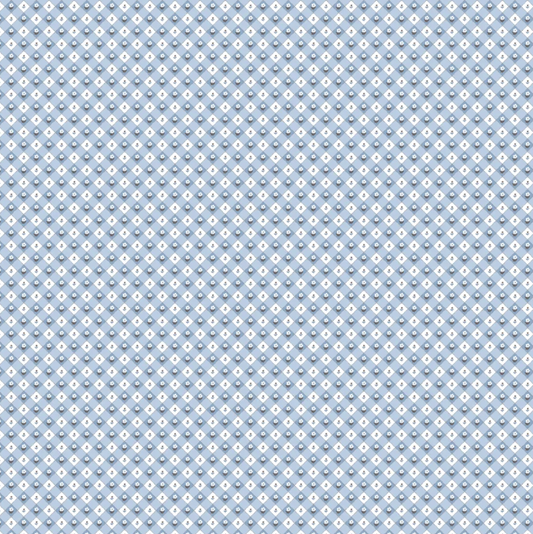 Blue checkered quilting cotton fabric for aprons by Poppie Cotton, perfect for sewing projects, shown in half-yard length.