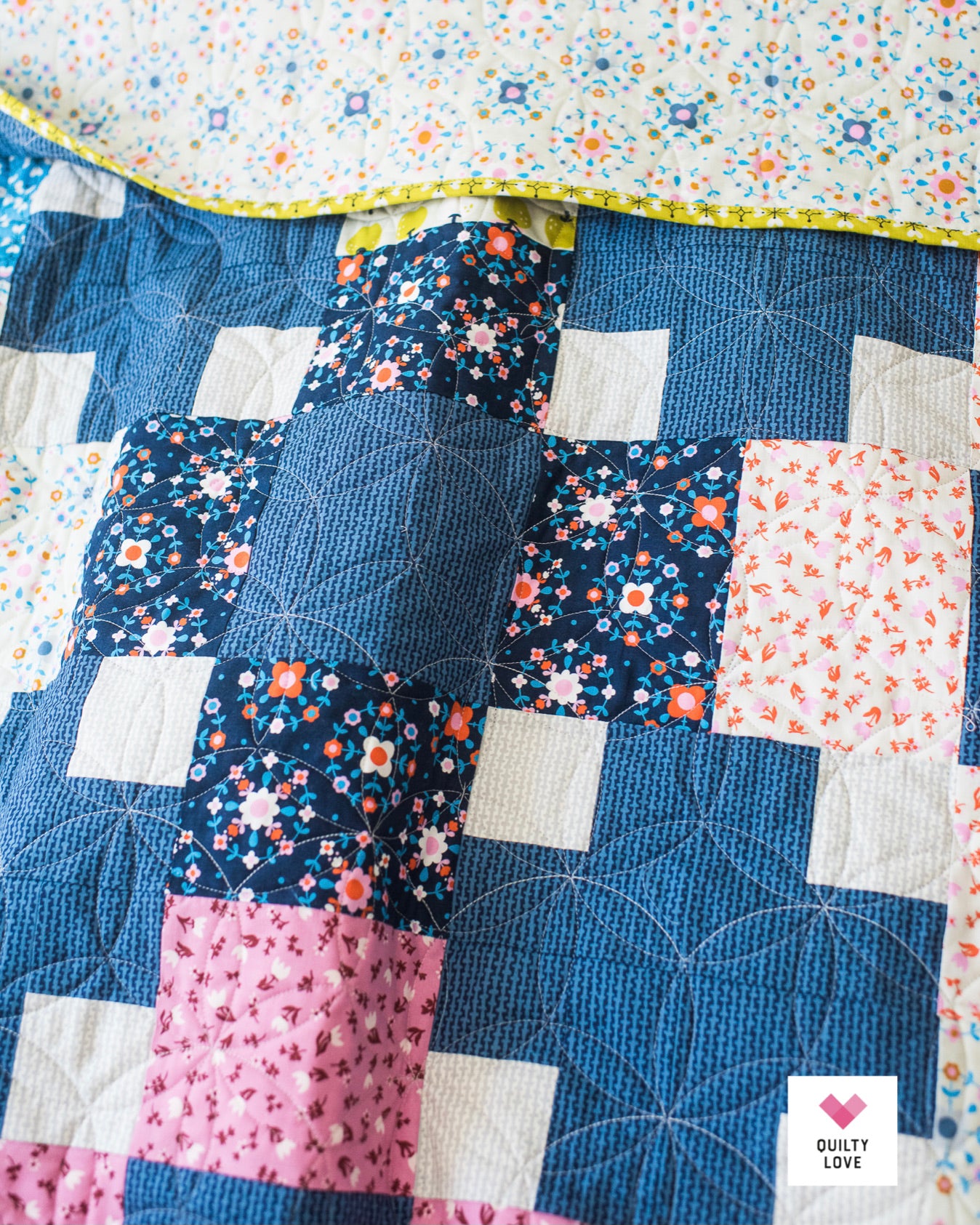 HOPSCOTCH II Quilty Love Pattern Stash Buster Quilt by Emily Dennis #134 - Good Vibes Quilt Shop