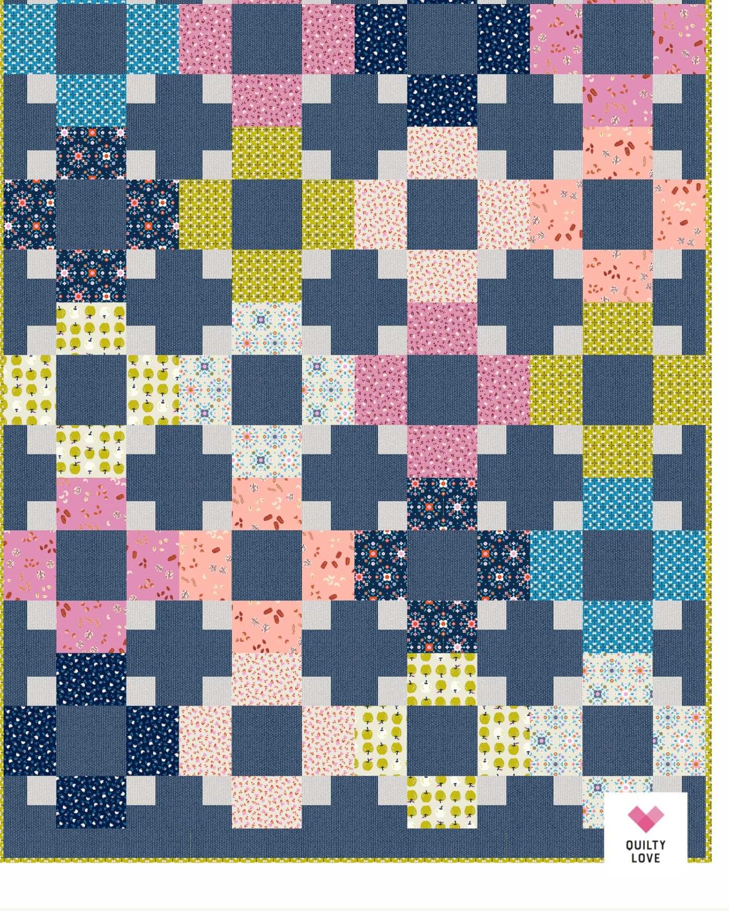 HOPSCOTCH II Quilty Love Pattern Stash Buster Quilt by Emily Dennis #134 - Good Vibes Quilt Shop