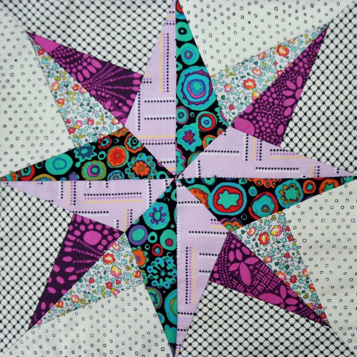 North Star Quilt Foundation Paper Piecing, Jen Kingwell Designs Moda Fabrics Amitie Textiles